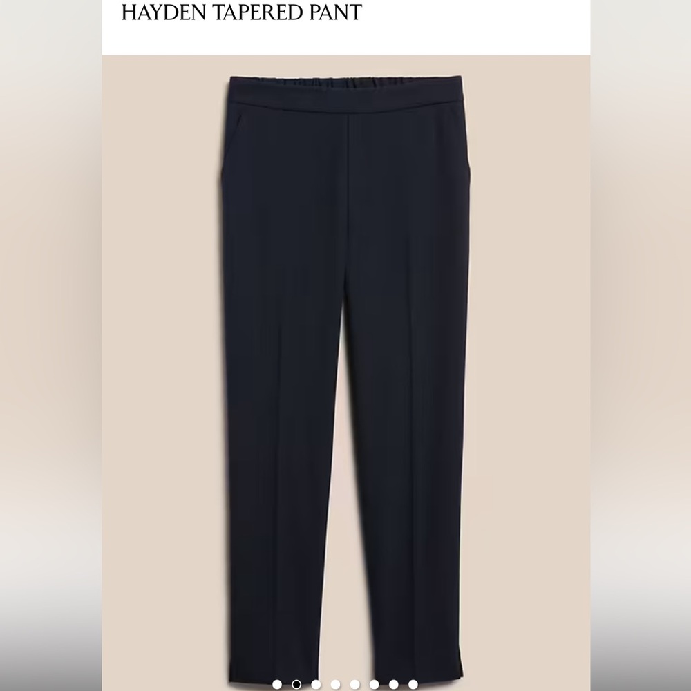Banana Republic Factory Hayden Tapered Pants Black 14 NWT